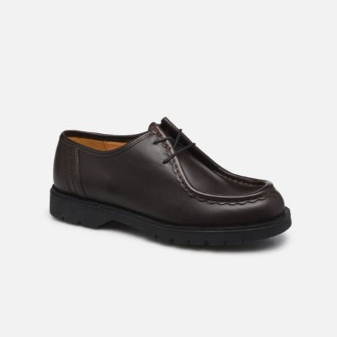 Mocassins derbies Padror noir-marron