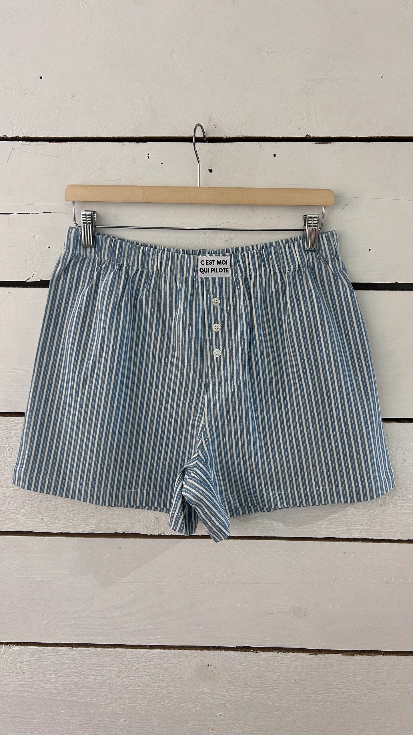 Caleçon Rayures bleu jean