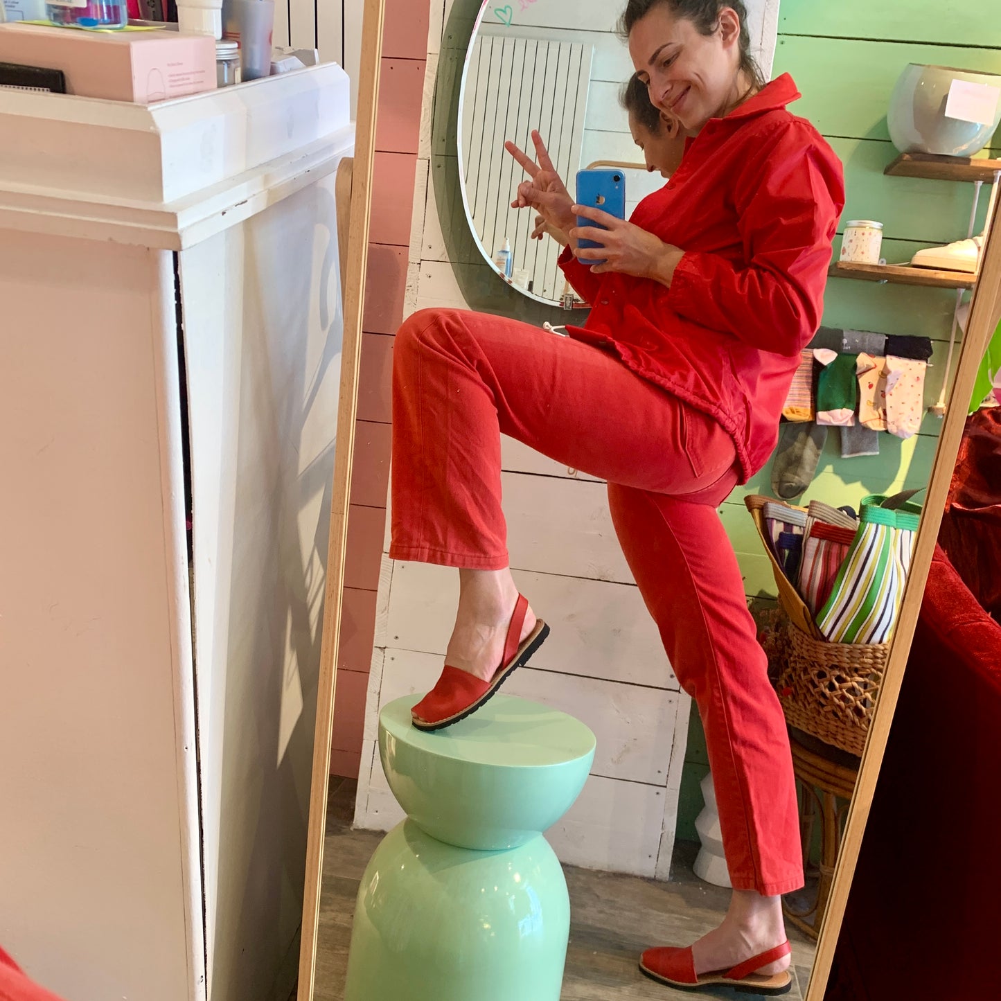 Sandales Minorquines rouges