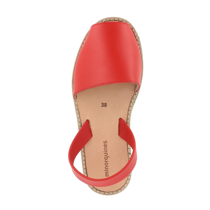 Sandales Minorquines rouges