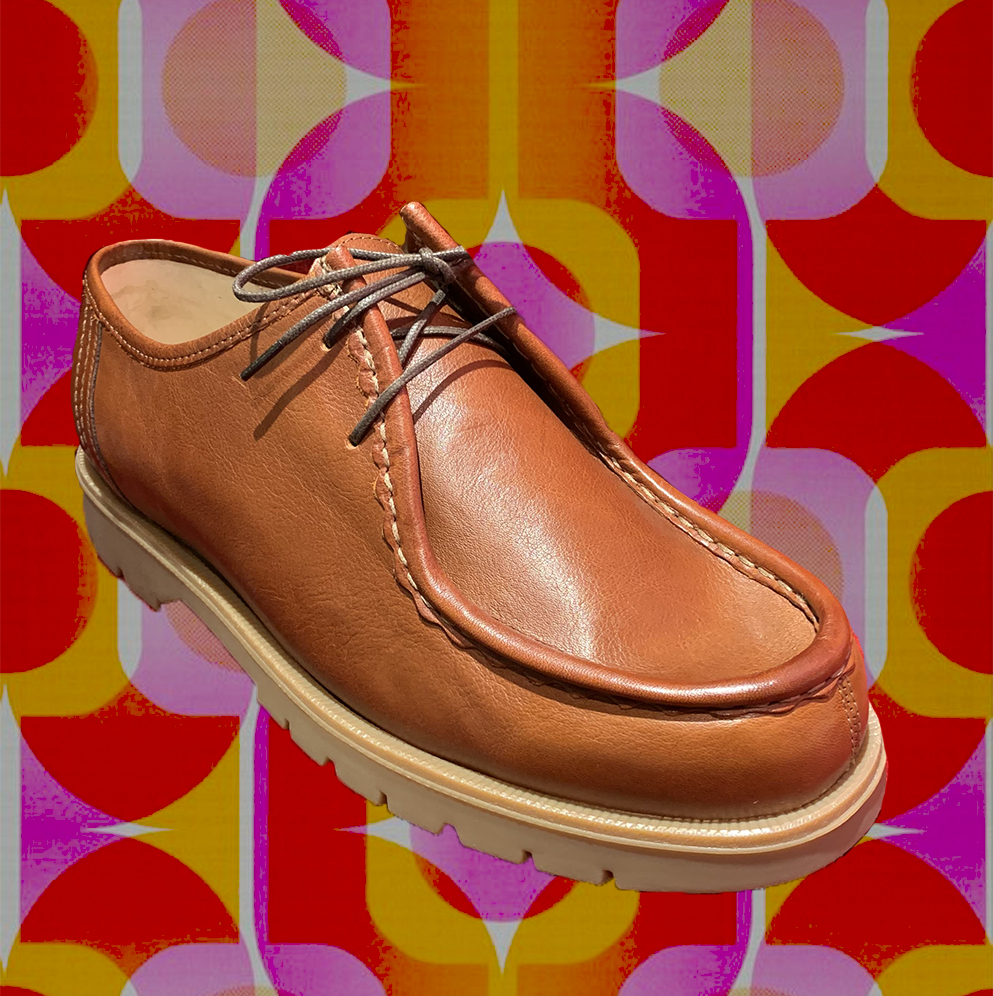 Mocassins derbies Padror brique