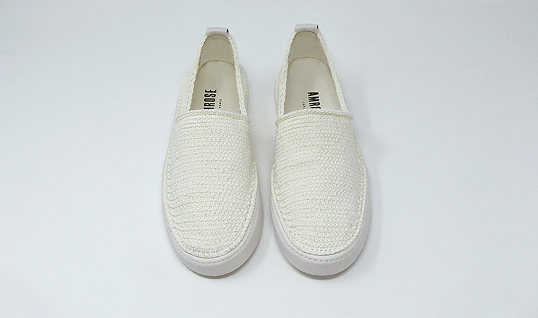 Slip-on en crochet Tableau Blanc