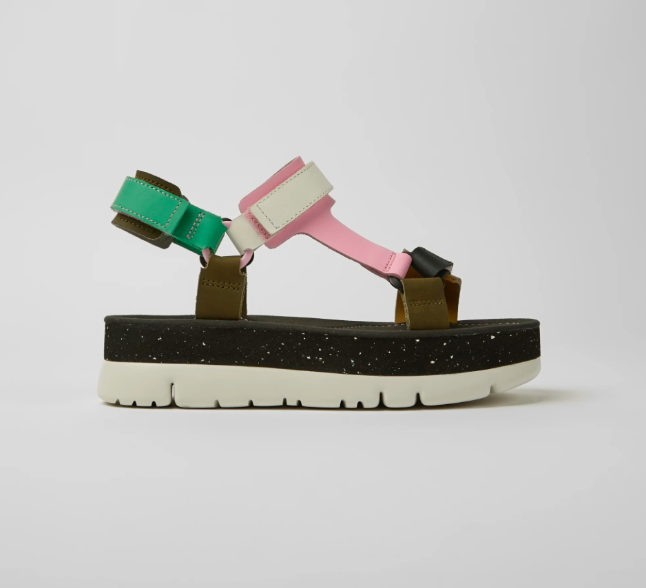 Sandales Oruga Up vertes et roses