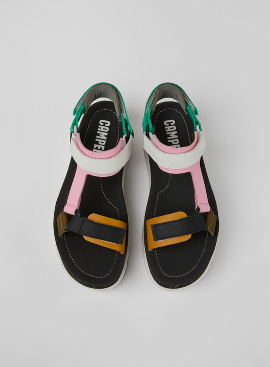 Sandales Oruga Up vertes et roses