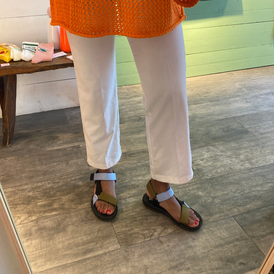 Sandales Match vertes et bleues