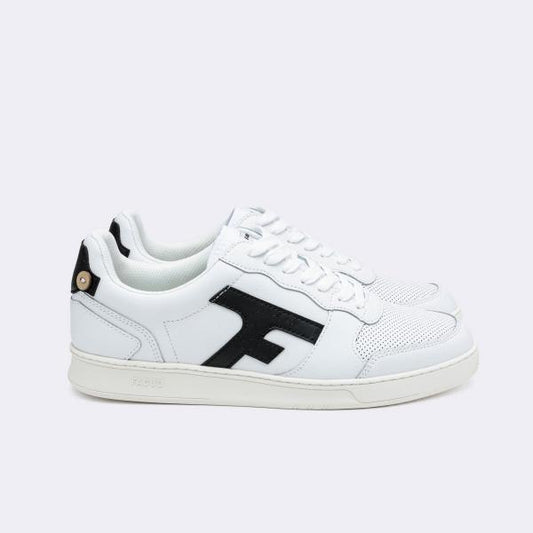 Sneakers Hazel cuir blanc et noir