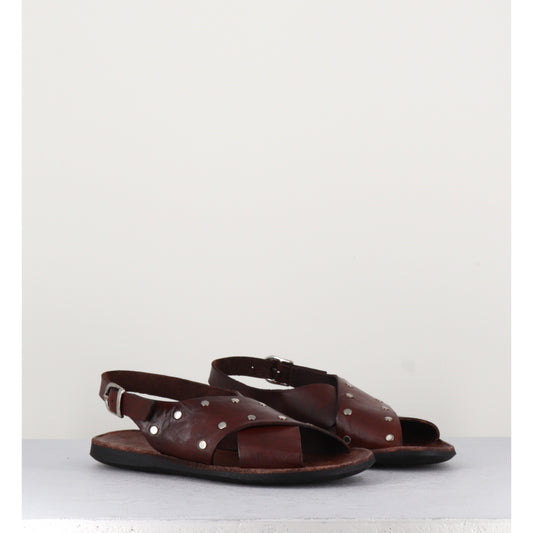 Sandales à brides épaisses en cuir lavé