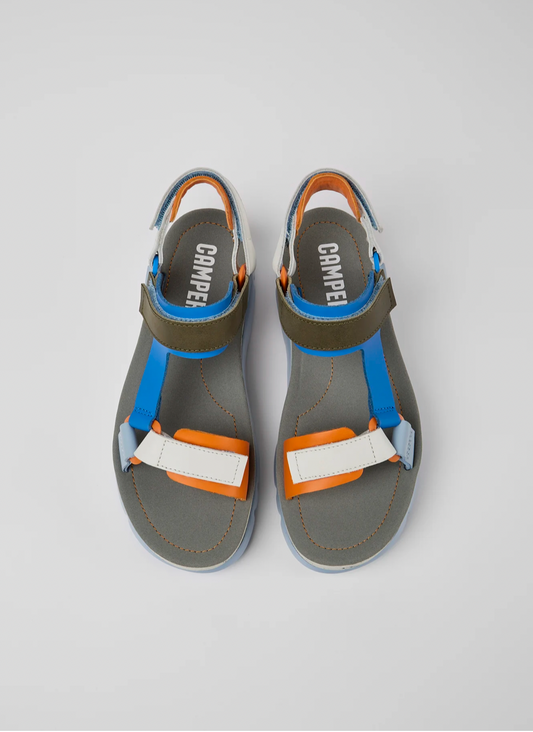 Sandales Oruga Up bleues et oranges