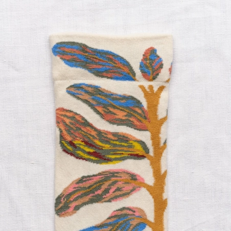 Chaussettes Bonne Maison Feuilles Naturel