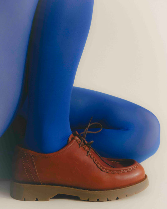 Mocassins derbies Padror brique