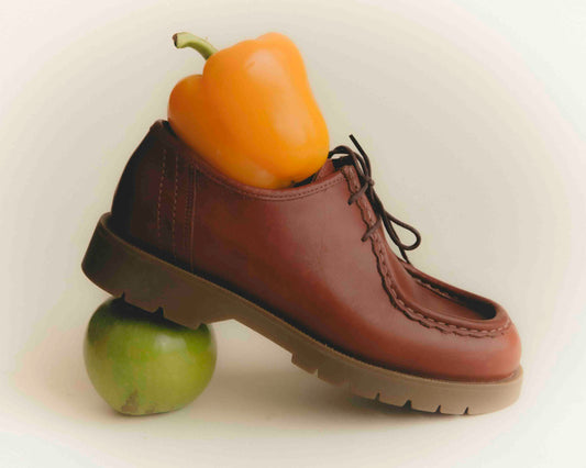 Mocassins derbies Padror brique