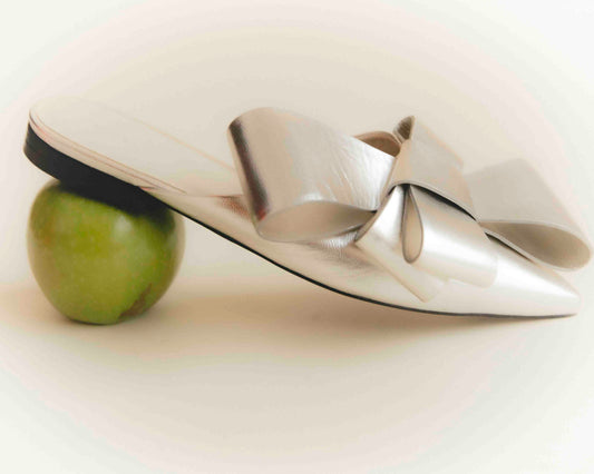 Mules Delpozo argentées