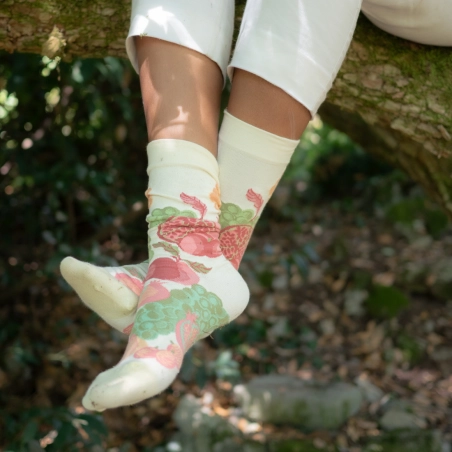 Chaussettes Bonne Maison Fruits Ecru