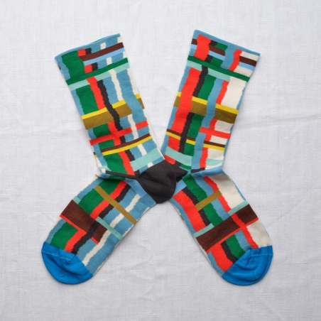 Chaussettes Bonne Maison Bleu Princier
