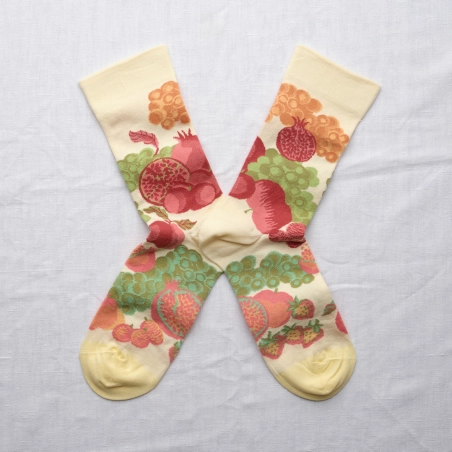 Chaussettes Bonne Maison Fruits Ecru