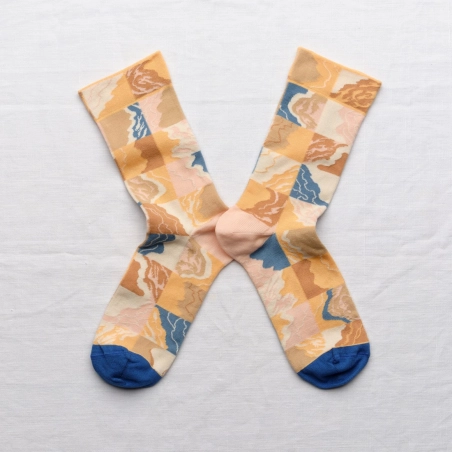Chaussettes Bonne Maison Carreaux Multicolore