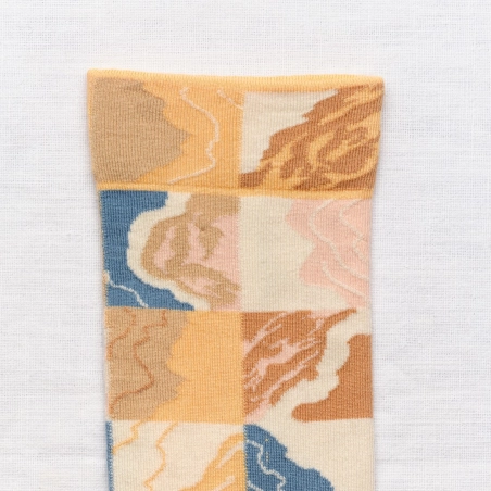 Chaussettes Bonne Maison Carreaux Multicolore