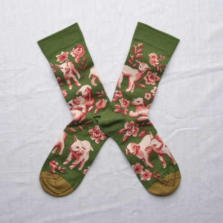 Chaussettes Bonne Maison Agneaux Cactus