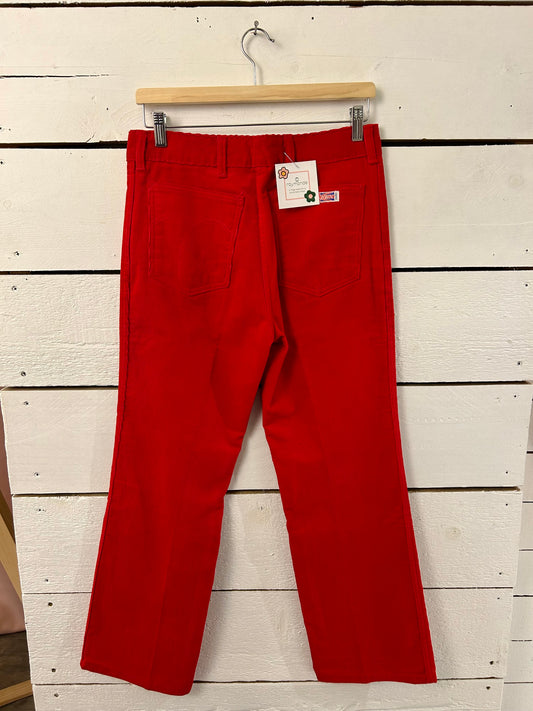 Pantalon velours côtelé rouge