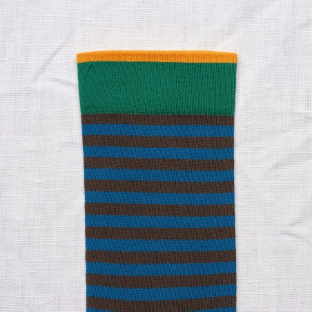 Chaussettes Bonne Maison Rayures Terre D’Ombre