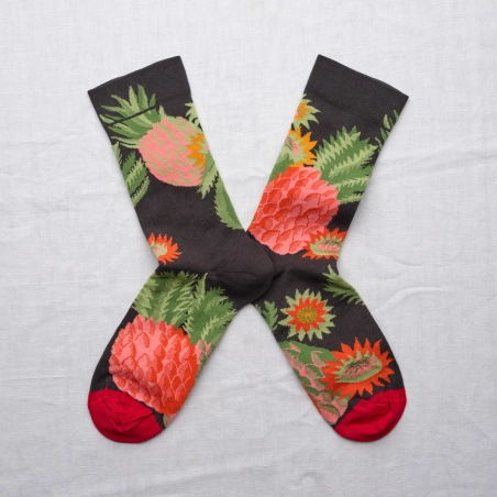 Chaussette Bonne Maison Ananas Faux-Noir