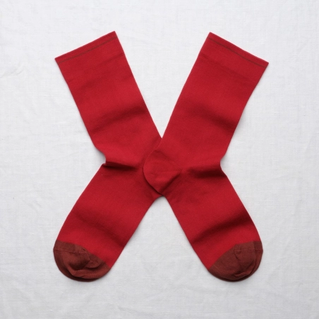 Chaussettes Bonne Maison Uni Incarnat