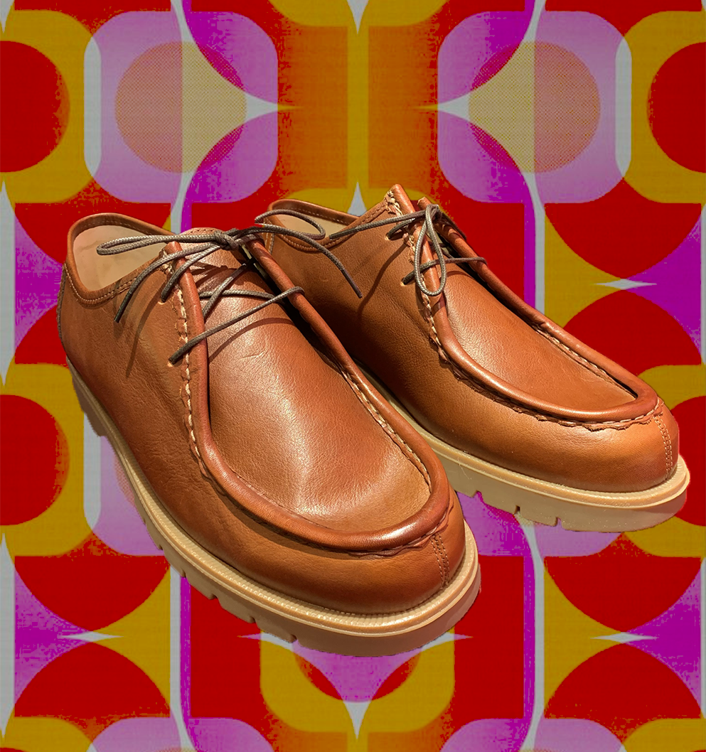 Mocassins derbies Padror brique