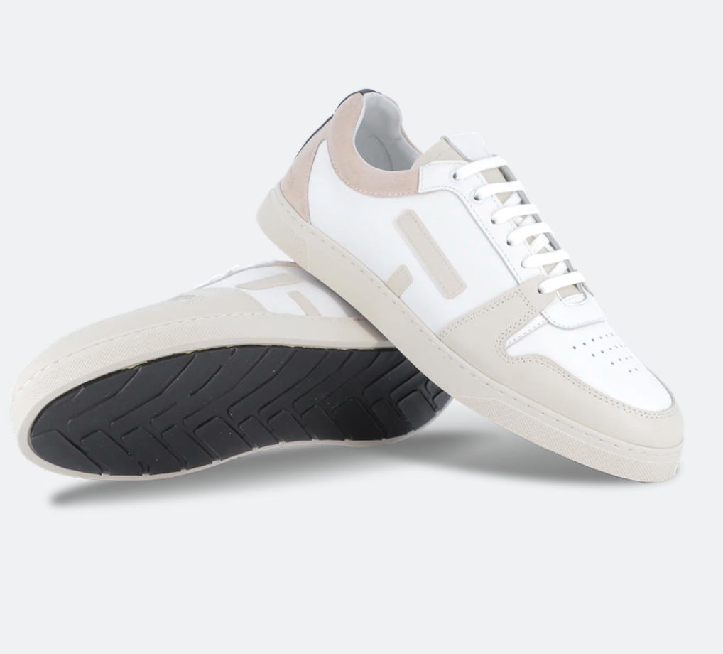 Sneakers Sansaho cuir blanc