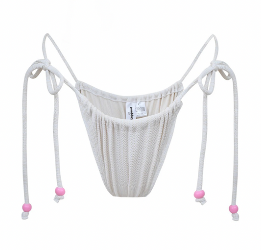 Bas Damour jacquard blanc