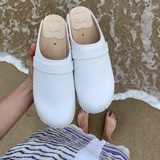 Sabots blancs Da Vinci Good Guys Don't Wear Leather x Troentorp