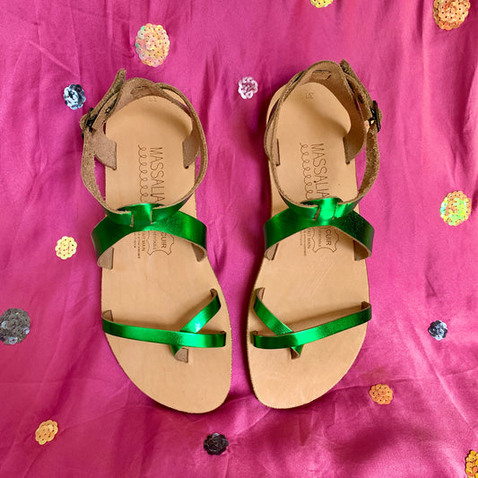 Sandales Yvette vertes