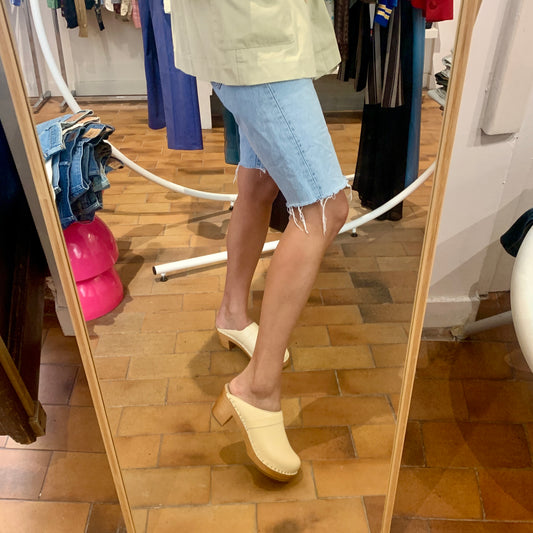 Sabots crème Appleskin™ Da Vinci Good Guys Don't Wear Leather x Troentorp