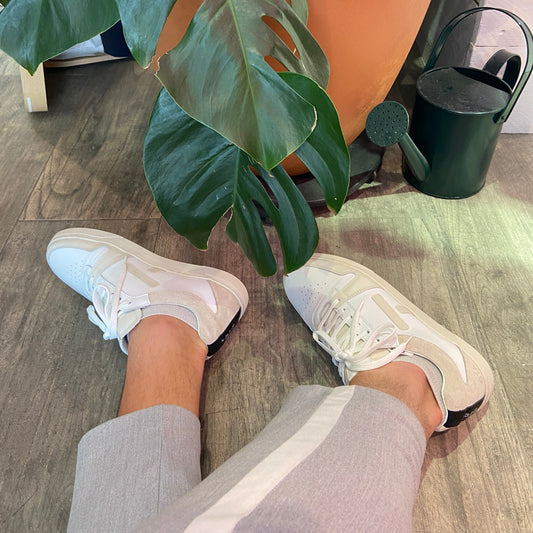 Sneakers Sansaho cuir blanc