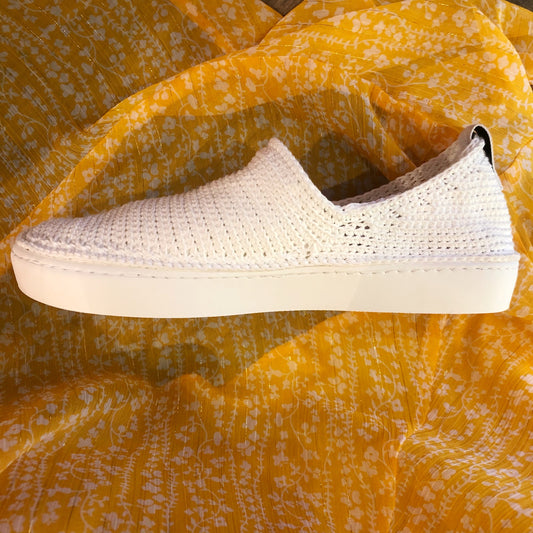 Slip-on en crochet Tableau Blanc