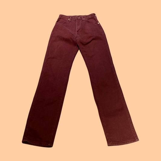 pantalon jean bordeaux Wrangler t.34/36